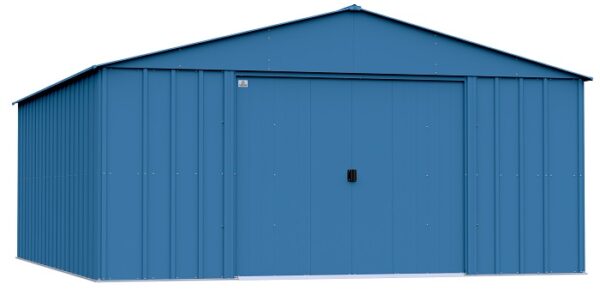 Arrow 14x17 Classic Steel Storage Shed Kit - Blue Grey