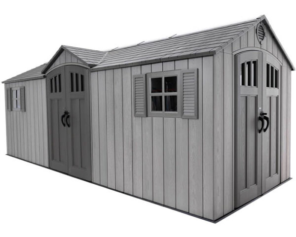 Lifetime 20x8 Rough Cut Vertical Shed Kit w/ Dual Entry