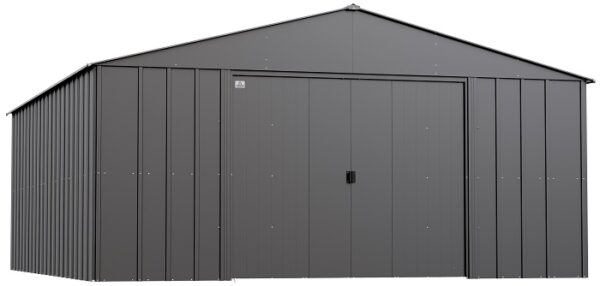 Arrow 14x17 Classic Steel Storage Shed Kit - Charcoal