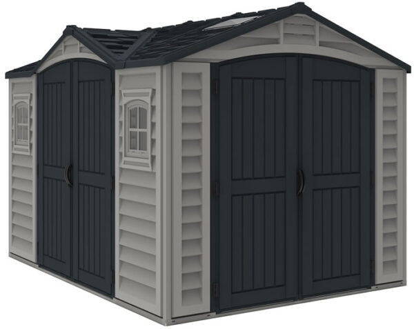 DuraMax 10.5x8 Apex Pro Vinyl Shed w/ Foundation Kit