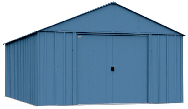 Arrow 12x17 Classic Steel Storage Shed Kit - Blue Grey