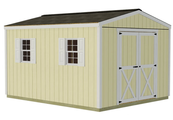 Elm 10x12 Wood Storage Shed Kit - ALL Pre-Cut