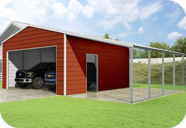 VersaTube 20x20x10 Frontier Garage Kit w/ Lean-To